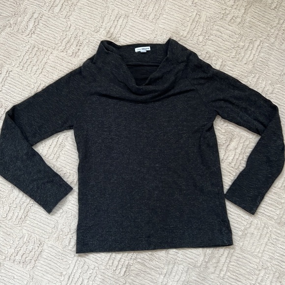STANDARD James Perse long sleeve cowl top in charcoal grey 
Size 2/ small-medium - Picture 2 of 15